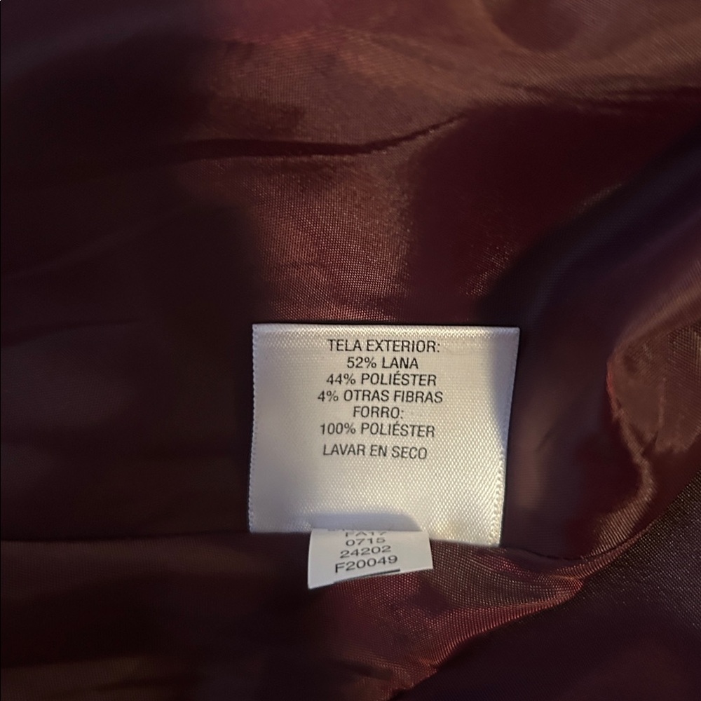 INC International Concepts
I.N.C. Skirted Peacoat Burgundy - Picture 8 of 9